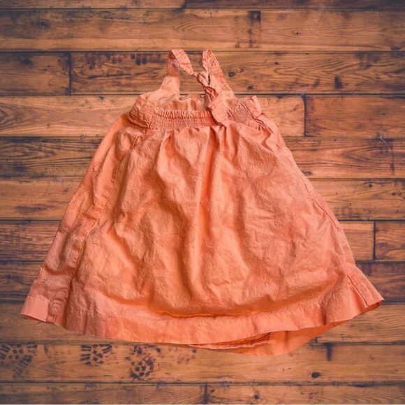 5 for $25🔥6 to 12 Months Janie and Jack Coral Floral Halter Dress - Picture 2 of 6